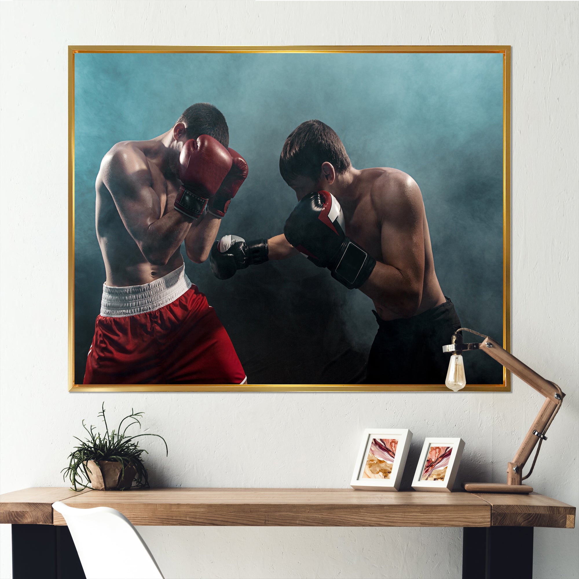 Two Professional Boxer Boxing - Sport Boxer Canvas Wall Art