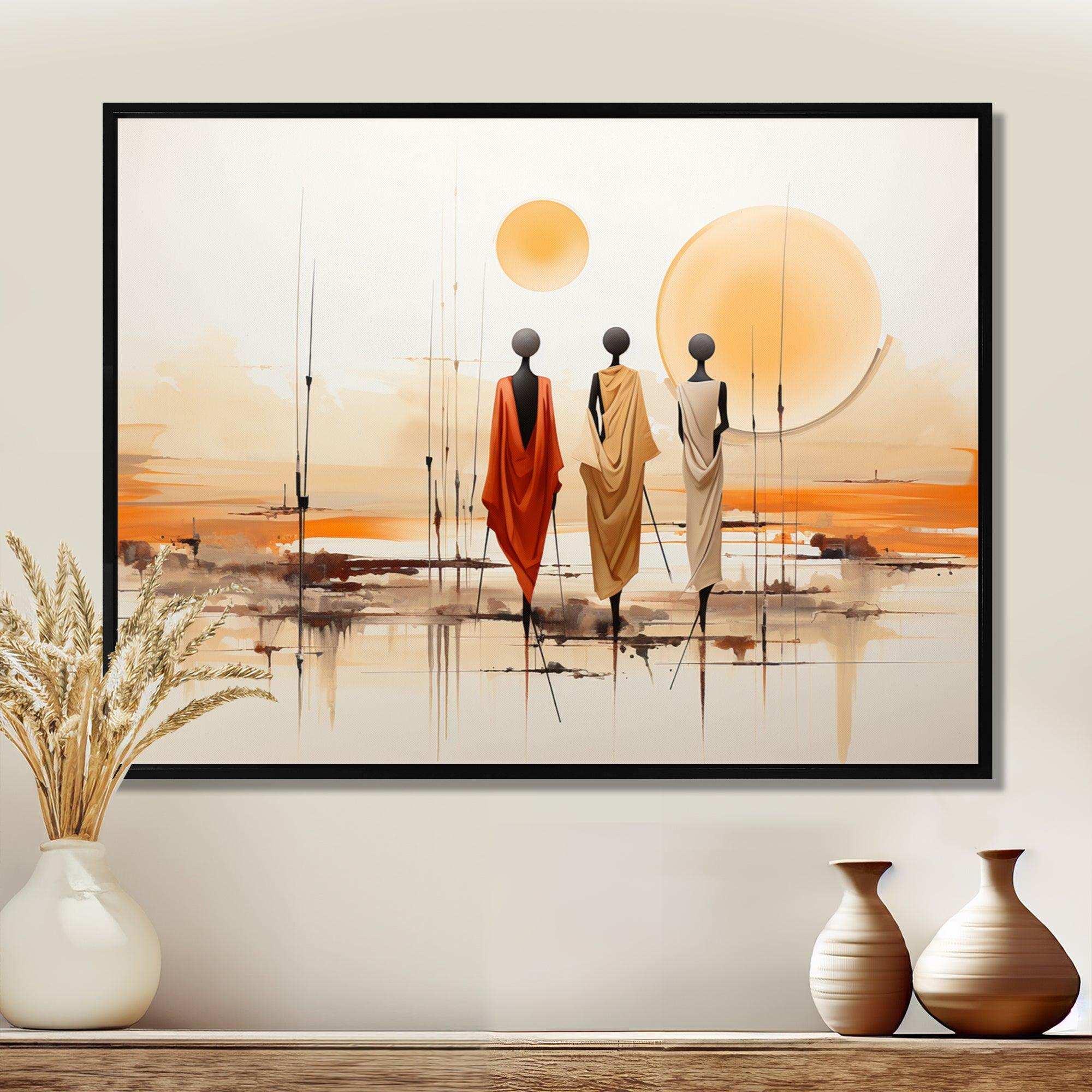 African Bushmen of Kalahari I - People Canvas Wall Art