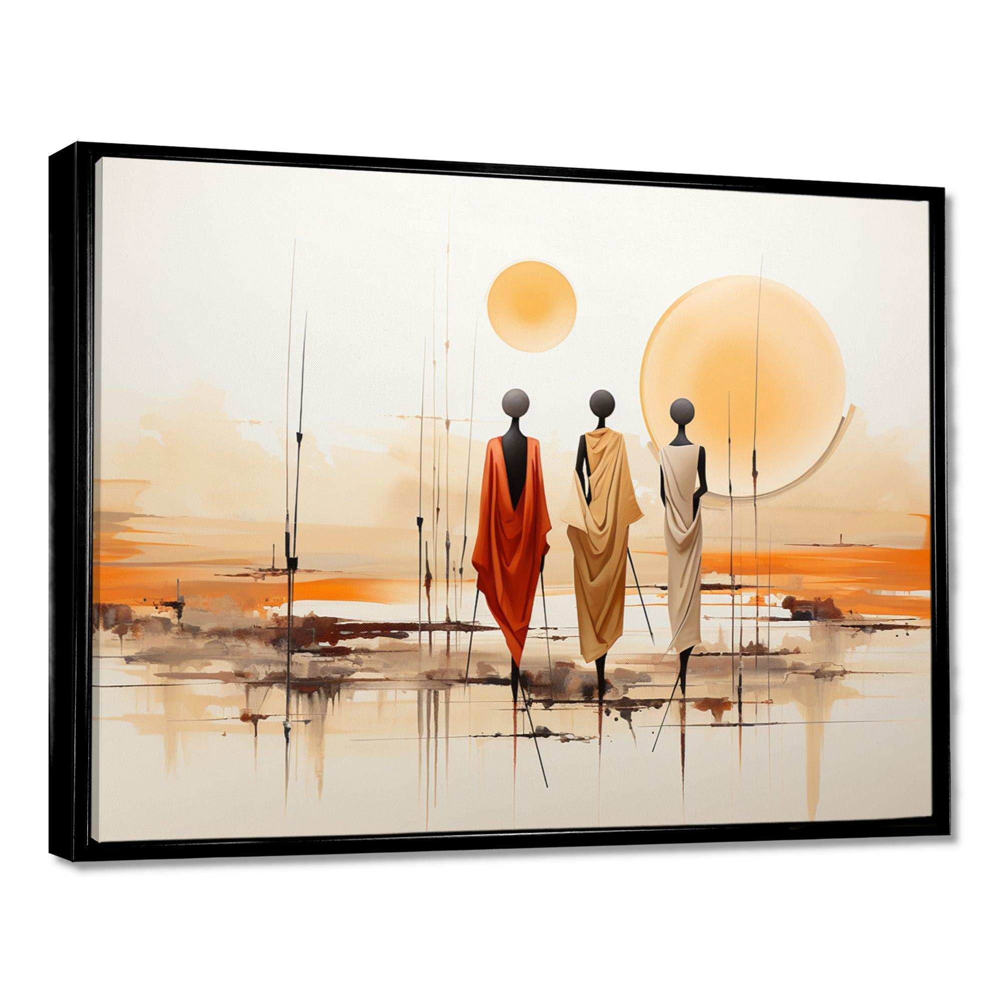 African Bushmen of Kalahari I - People Canvas Wall Art