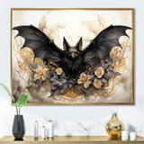 Minimalist Bat Silhouette - Black Bat Wall Art