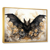 Minimalist Bat Silhouette - Black Bat Wall Art