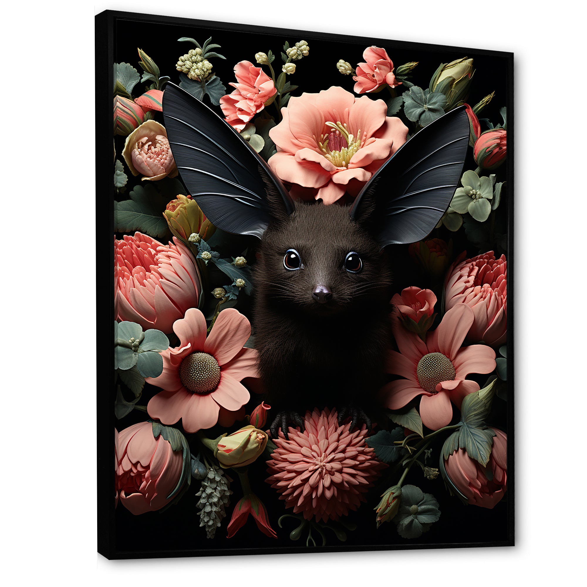 Surreal Bat Fantasy - Bat Framed Canvas Art