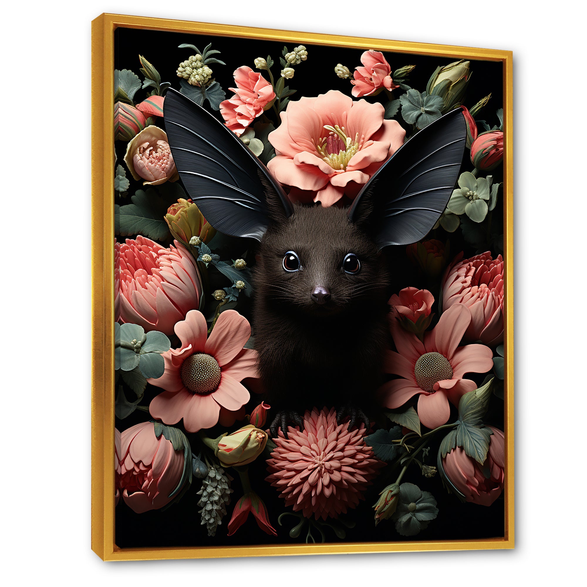 Surreal Bat Fantasy - Bat Framed Canvas Art