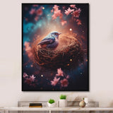 Floral bird nest harmony - Bird Wall Decor