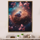 Floral bird nest harmony - Bird Wall Decor