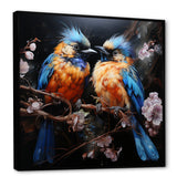 Blue and orange birds Symphony - Nursery Teddy Bear Wall Decor