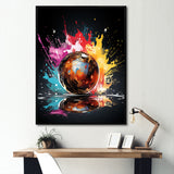 Pink Lively Bowling Lane - Bowling Canvas Wall Art