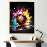 Pink Lively Bowling Lane - Bowling Canvas Wall Art