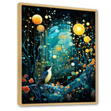 Flower serenity wood Pecker starry night - Bird Wall Decor