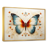 Orange and blue Butterfly pattern - Butterfly Bedroom Wall Art