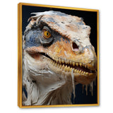 Grey Velociraptor in jungle - Dinosaur Canvas Wall Art