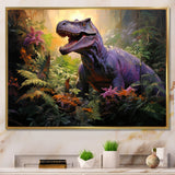 Prehistoric dinosaur in the jungle - Dinosaur Living Room Wall Art