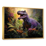 Prehistoric dinosaur in the jungle - Dinosaur Living Room Wall Art
