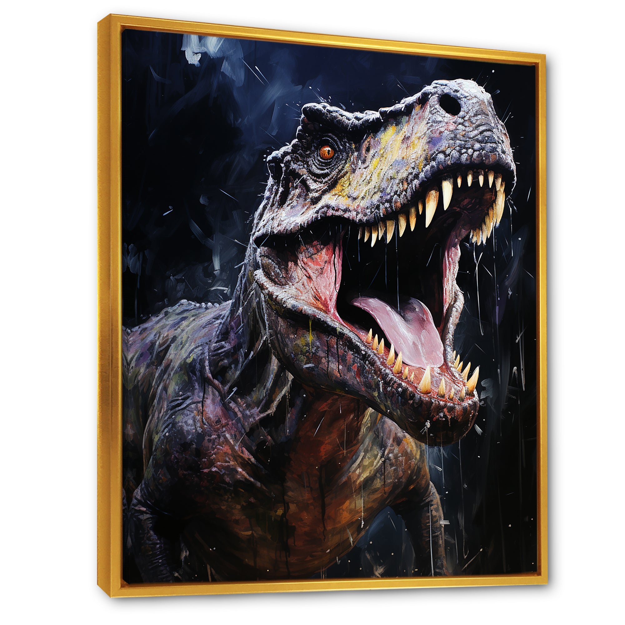 Prehistoric Tyrannosaurus rawer in the jungle - Dinosaur Bedroom Wall Art