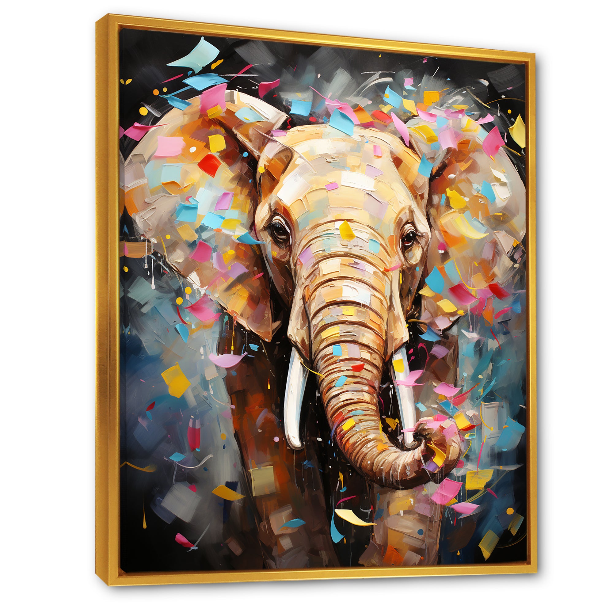 Popart Elephant Dreams - Gray Elephant Wall Art