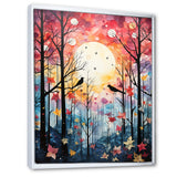 Pink Enchanted floral Botanicals with Eastern bluebird - Bird Floral Living Room Wall Art