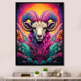 Stunning purple goat portrait - Purple Goat Wall Art