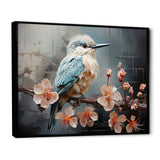 Blue floral dancing Hummingbird - Hummingbird Wall Art Prints