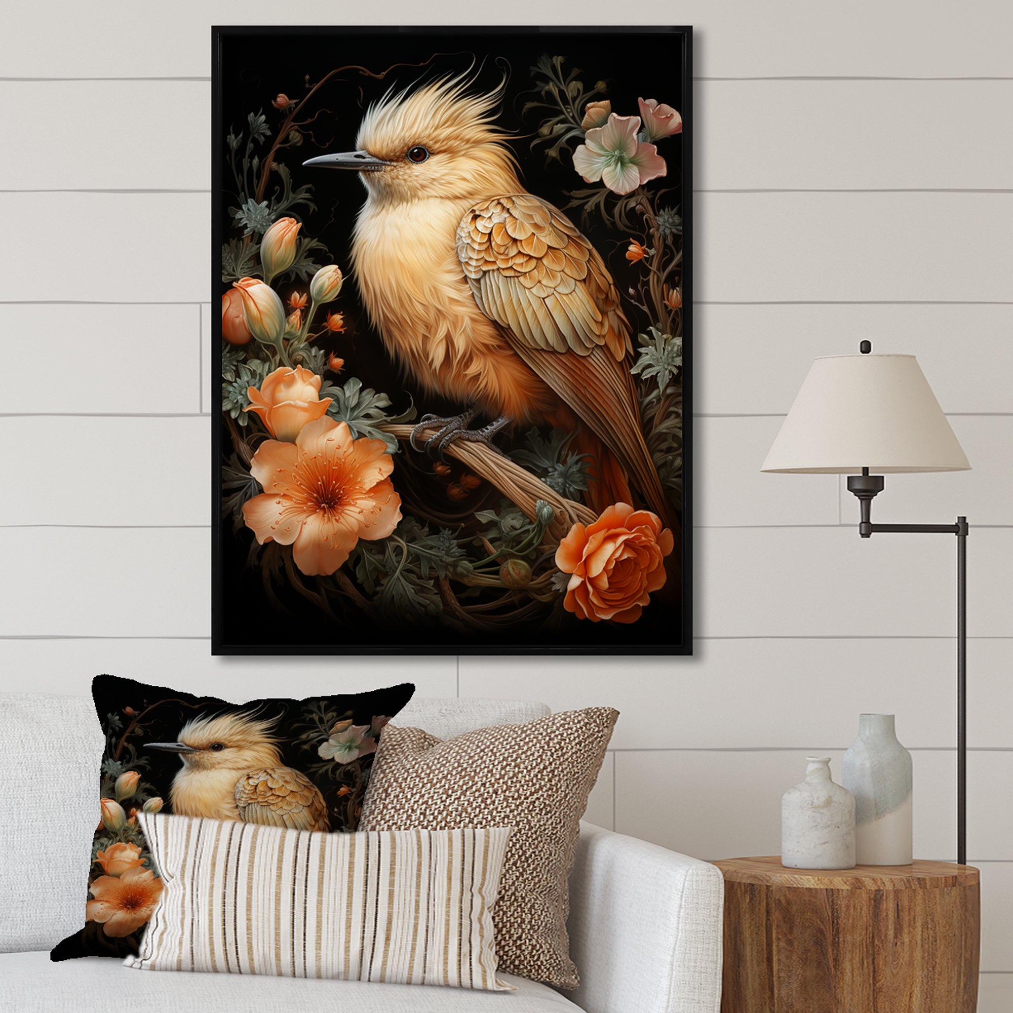 Springtime bird blooms - Bird Wall Art Prints