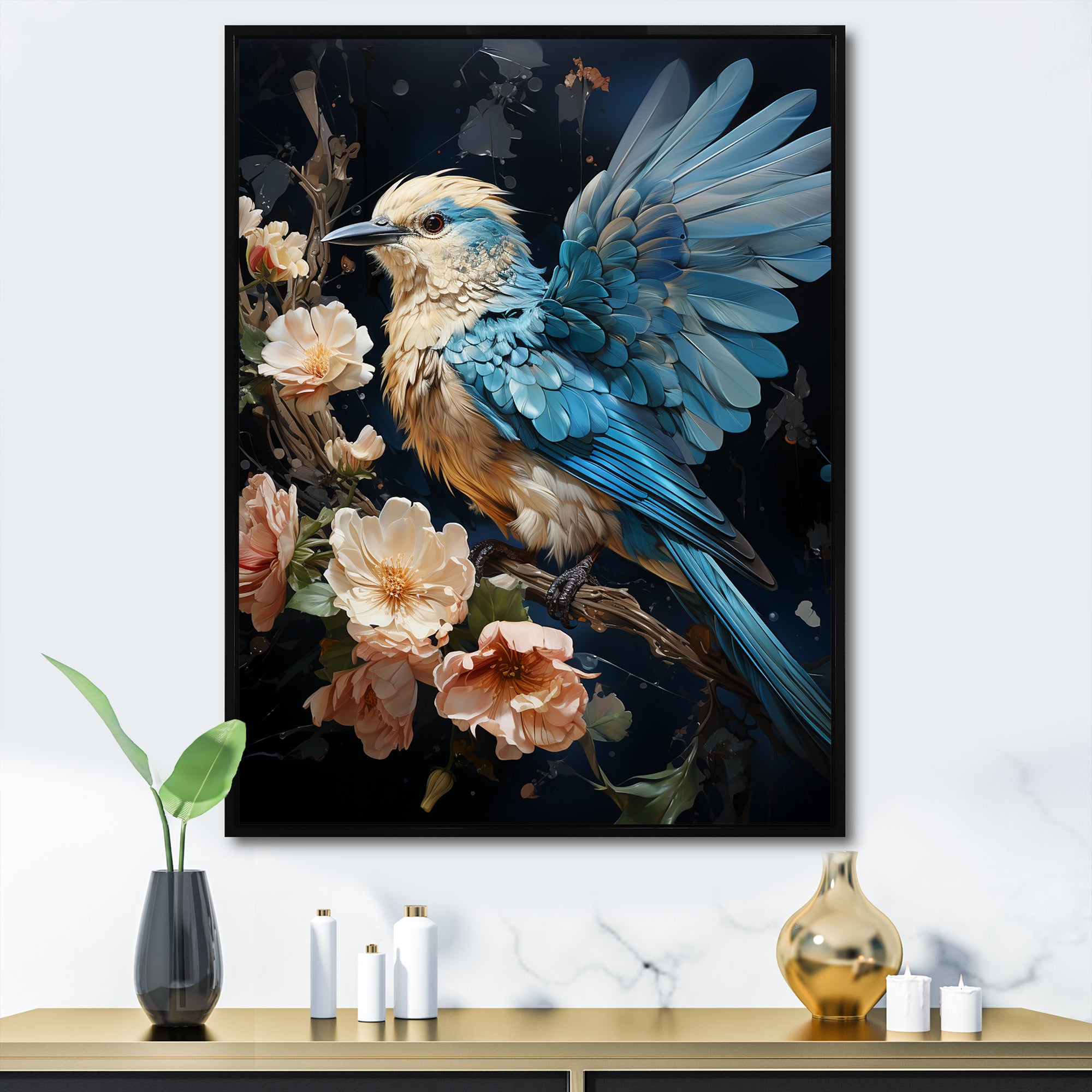Hummingbird Sprites Flight - Hummingbird Canvas Wall Art