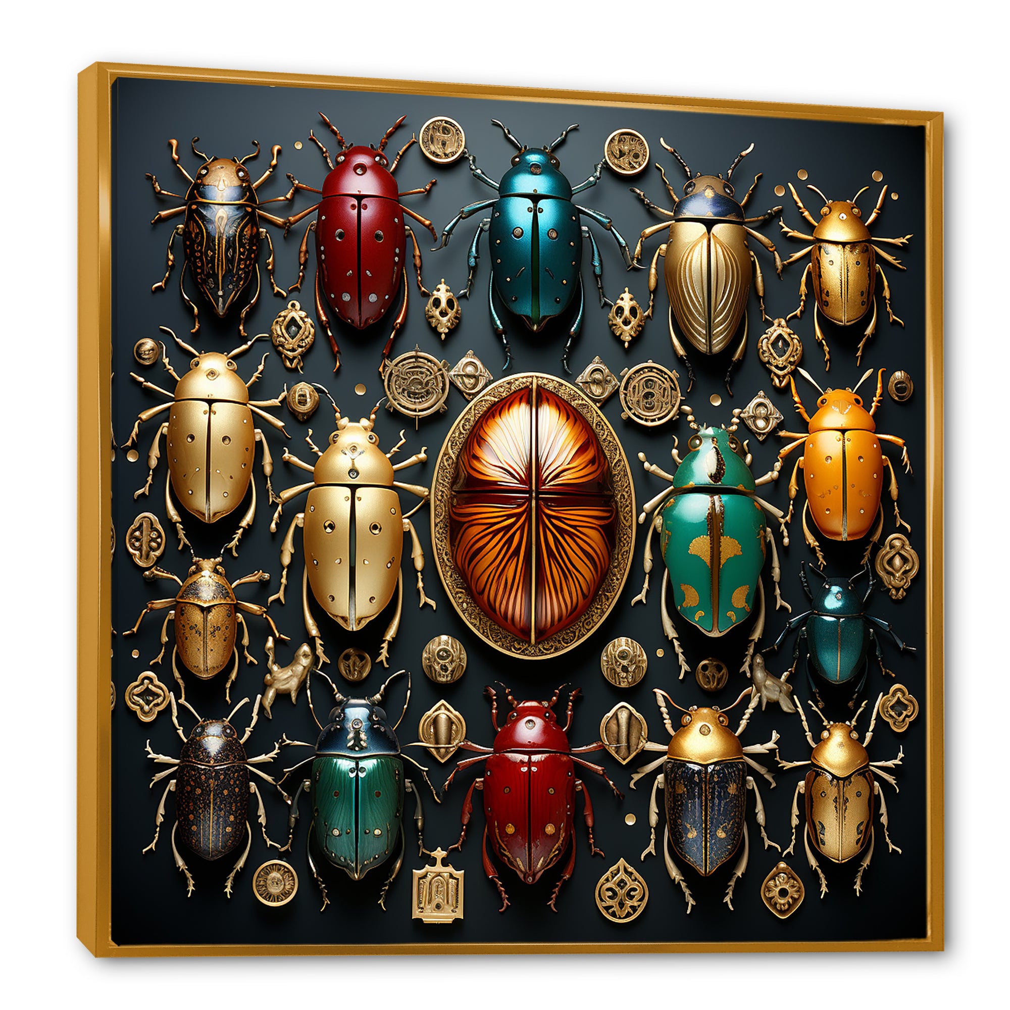 Colorful mystical beetles - Insects & Bugs Wall Art Prints