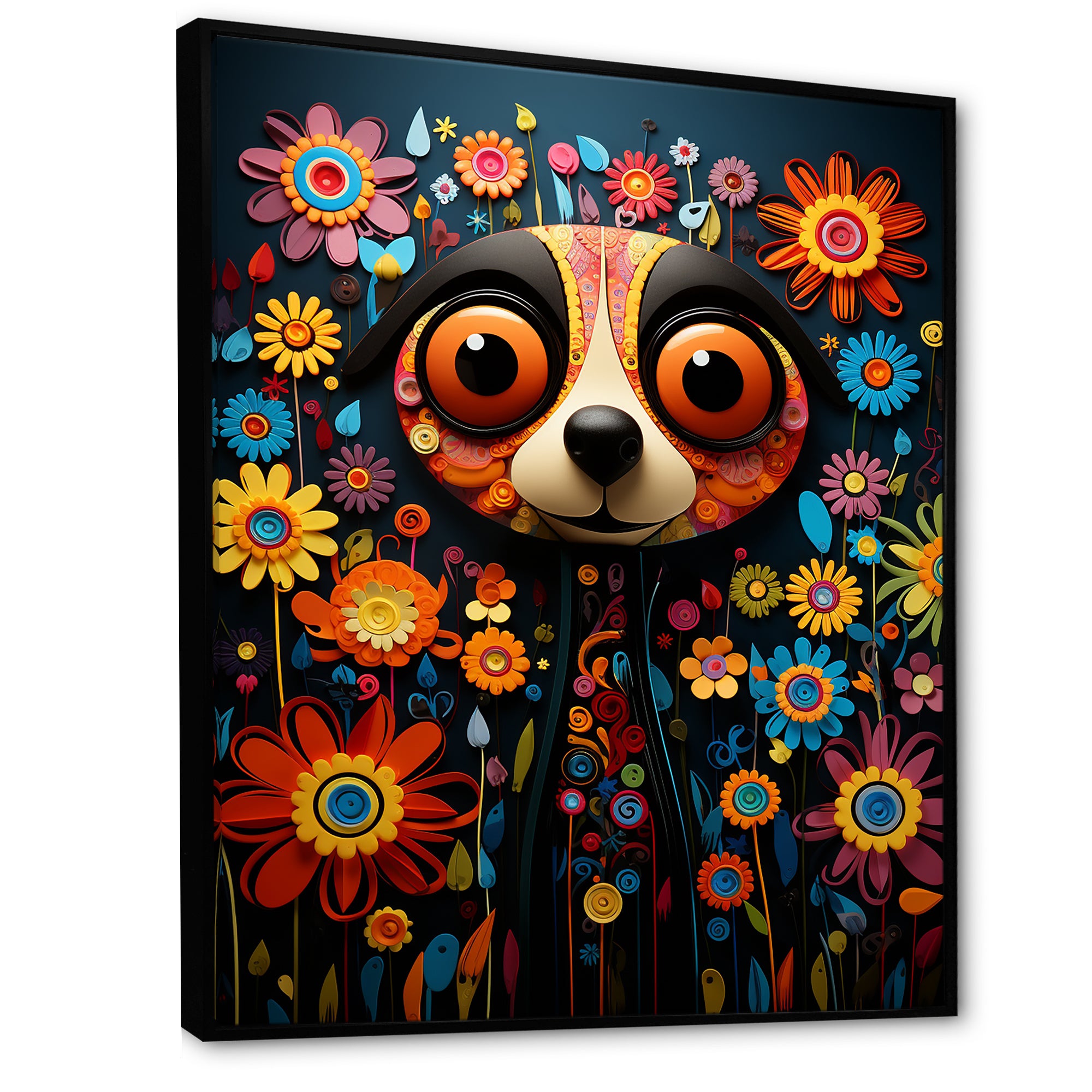 Curious Meerkat funny collage - Meercat Canvas Wall Art