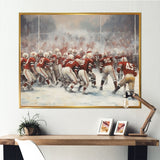 Red Sporting Football Game - Sport Football Canvas Wall Art