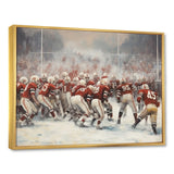 Red Sporting Football Game - Sport Football Canvas Wall Art