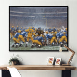 Blue Sporting Football Game - Sport Football Canvas Wall Art