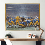 Blue Sporting Football Game - Sport Football Canvas Wall Art