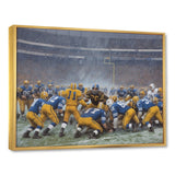 Blue Sporting Football Game - Sport Football Canvas Wall Art