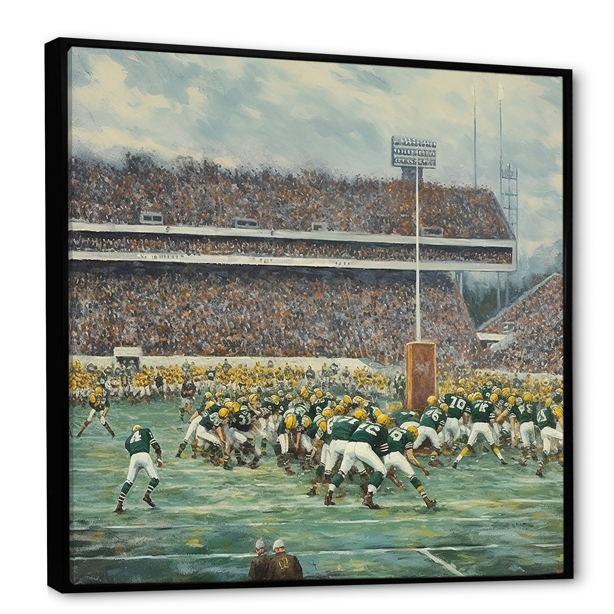 Yellow Sporting Football Game - Sport Football Canvas Wall Art