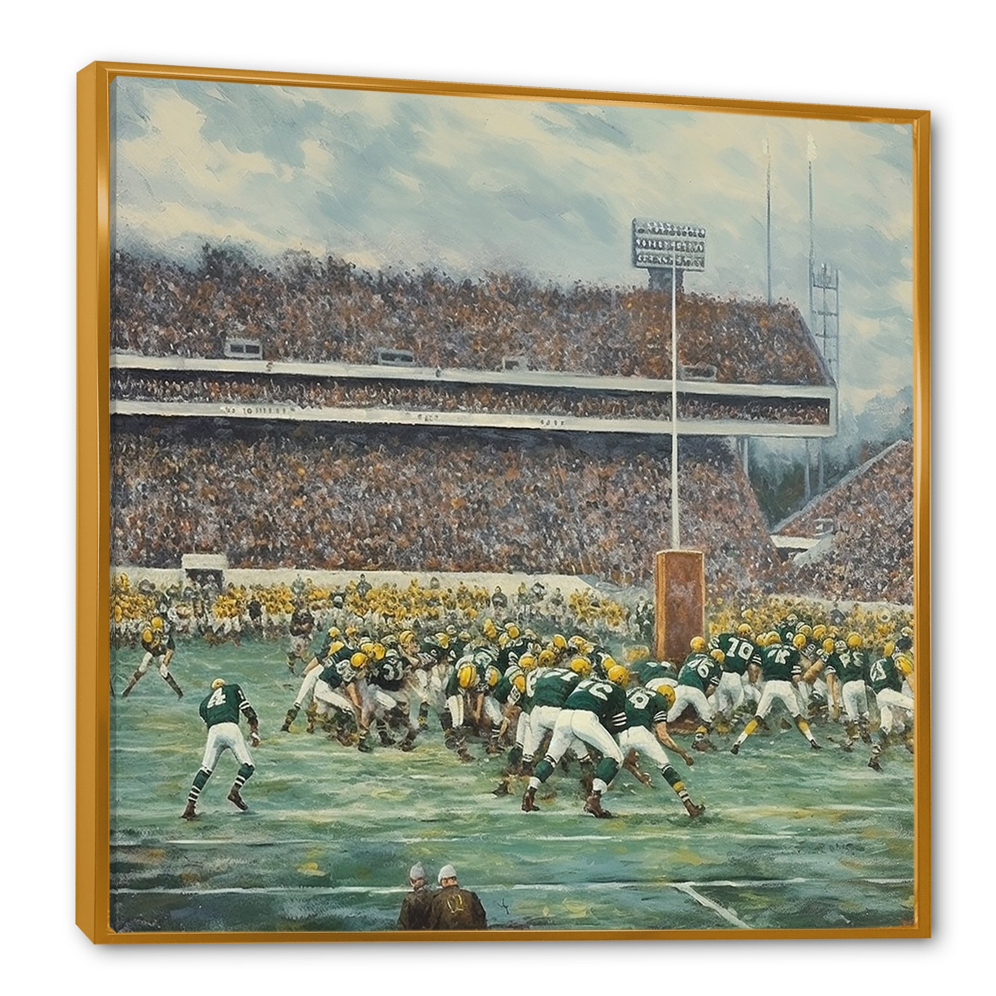 Yellow Sporting Football Game - Sport Football Canvas Wall Art