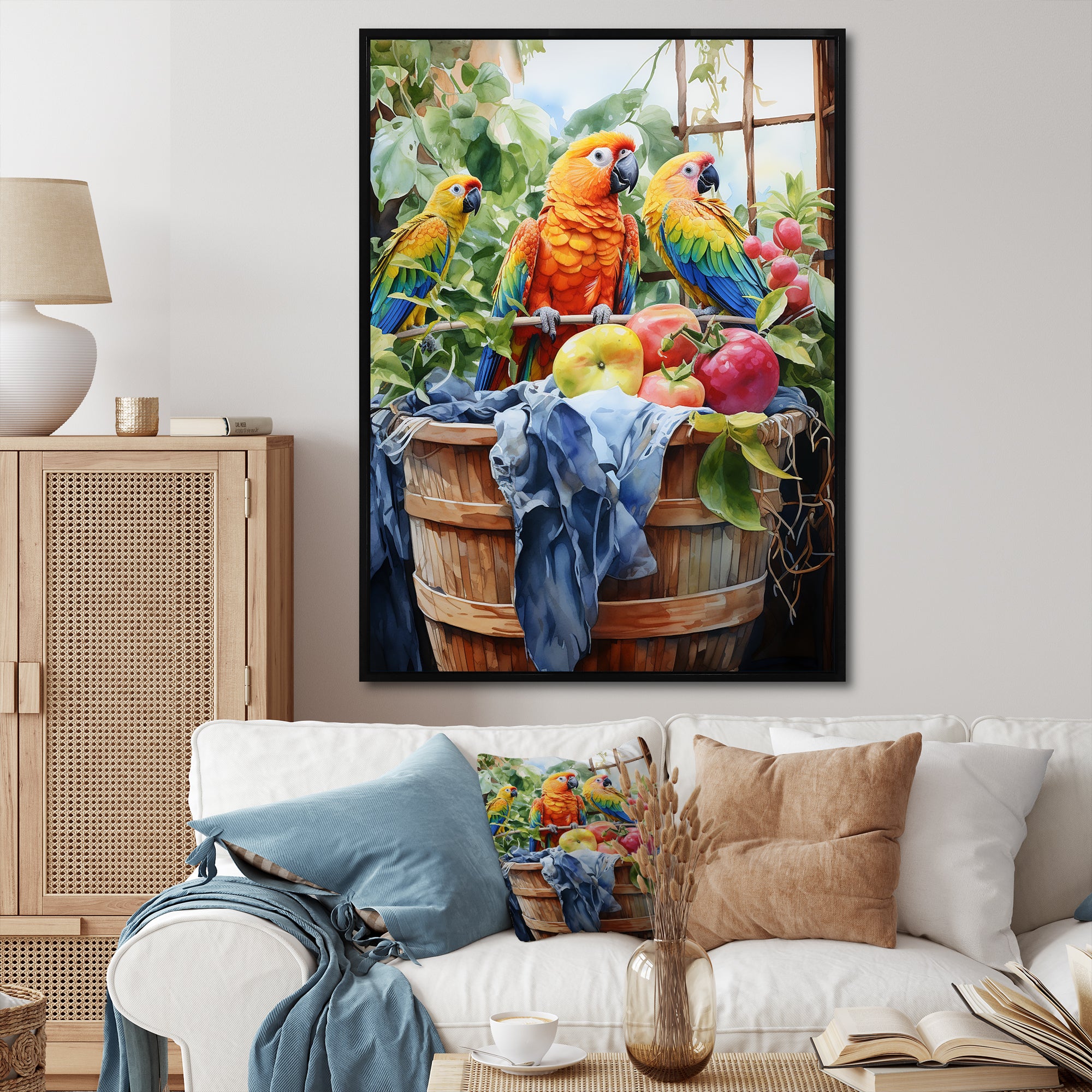 Yellow Parrot Paradise - Yellow Parrot Wall Art
