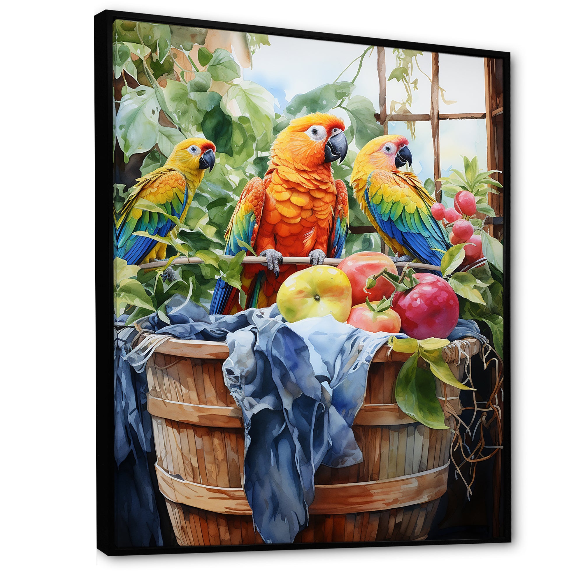 Yellow Parrot Paradise - Yellow Parrot Wall Art