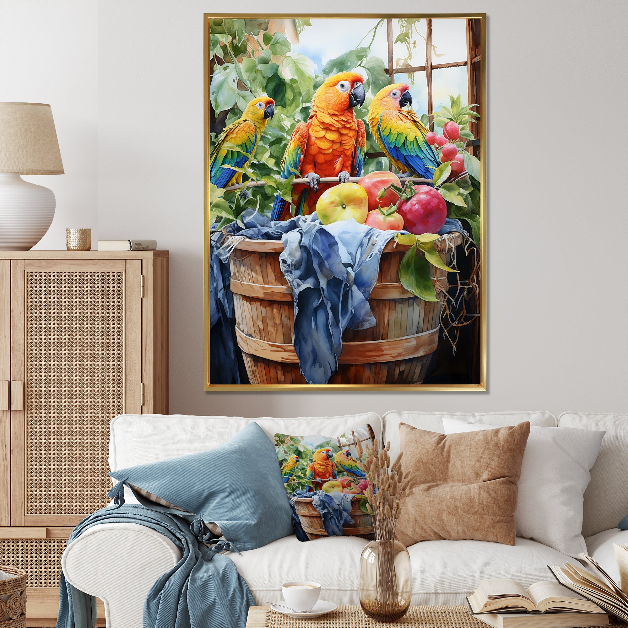Yellow Parrot Paradise - Yellow Parrot Wall Art