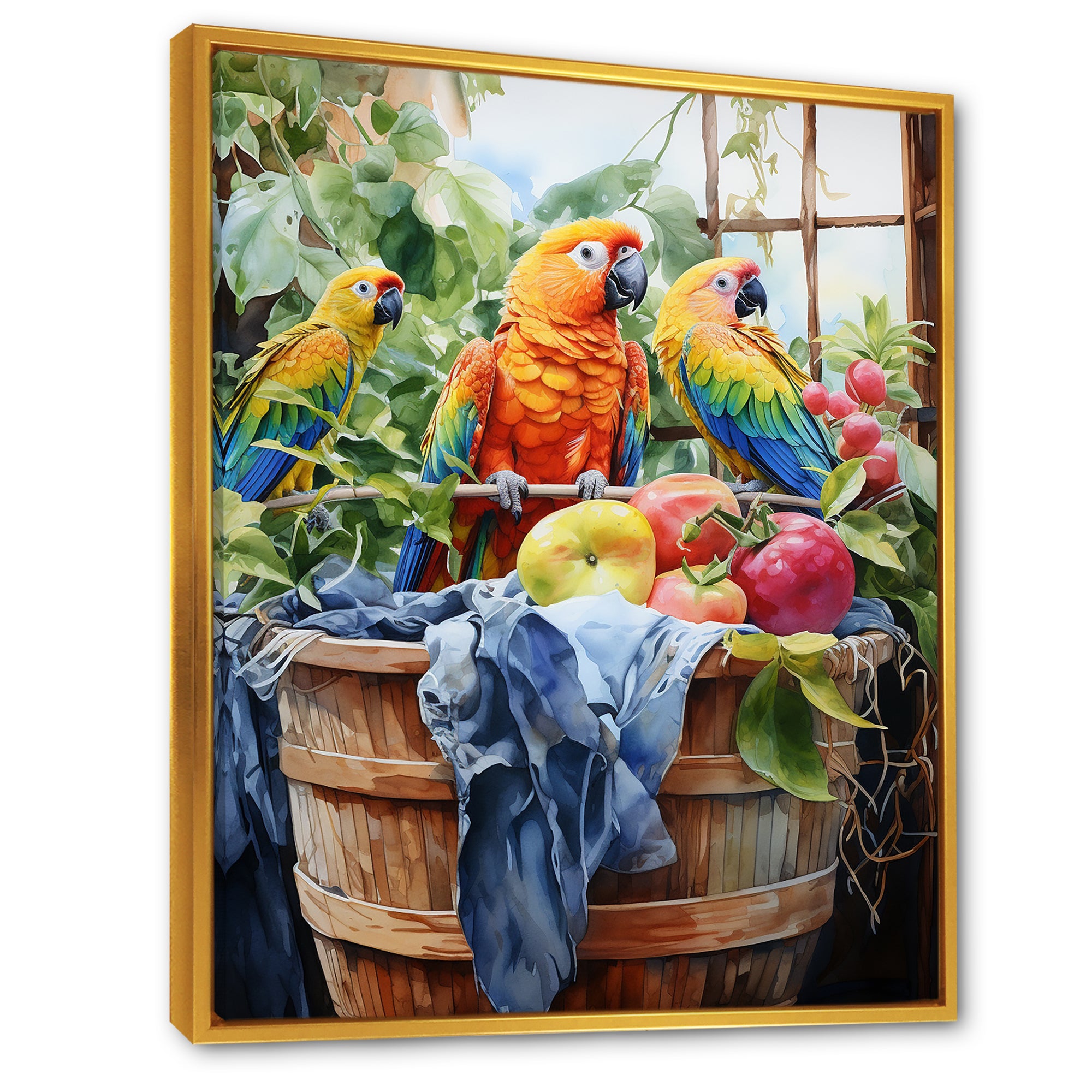 Yellow Parrot Paradise - Yellow Parrot Wall Art