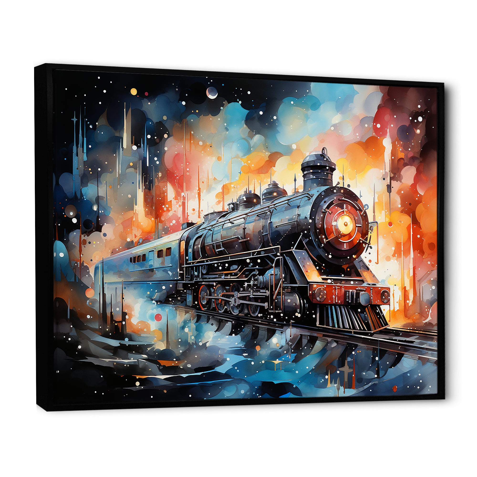 Train Starship Voyage back to the future I - Train Canvas Wall Art