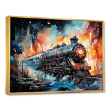 Train Starship Voyage back to the future I - Train Canvas Wall Art