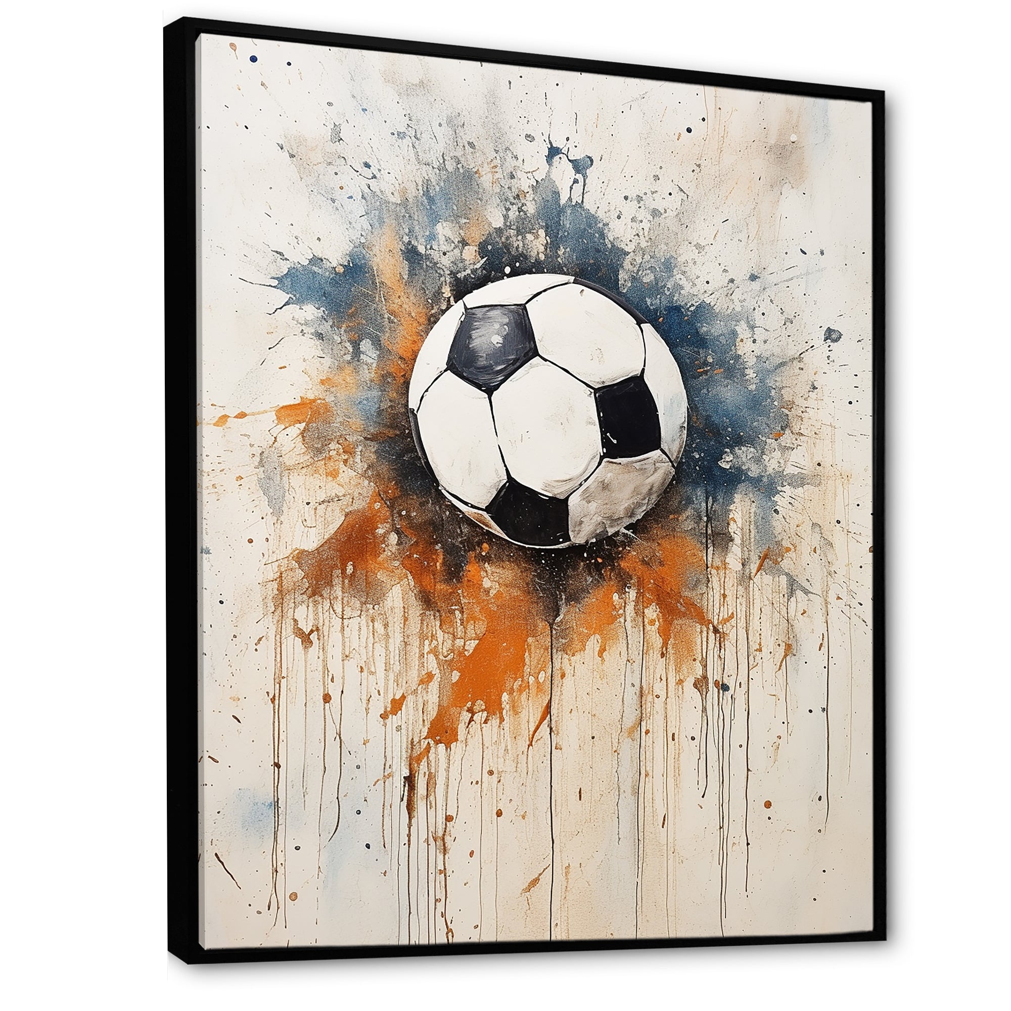 World Cup Beige Soccer Ball - Soccer Canvas Wall Art