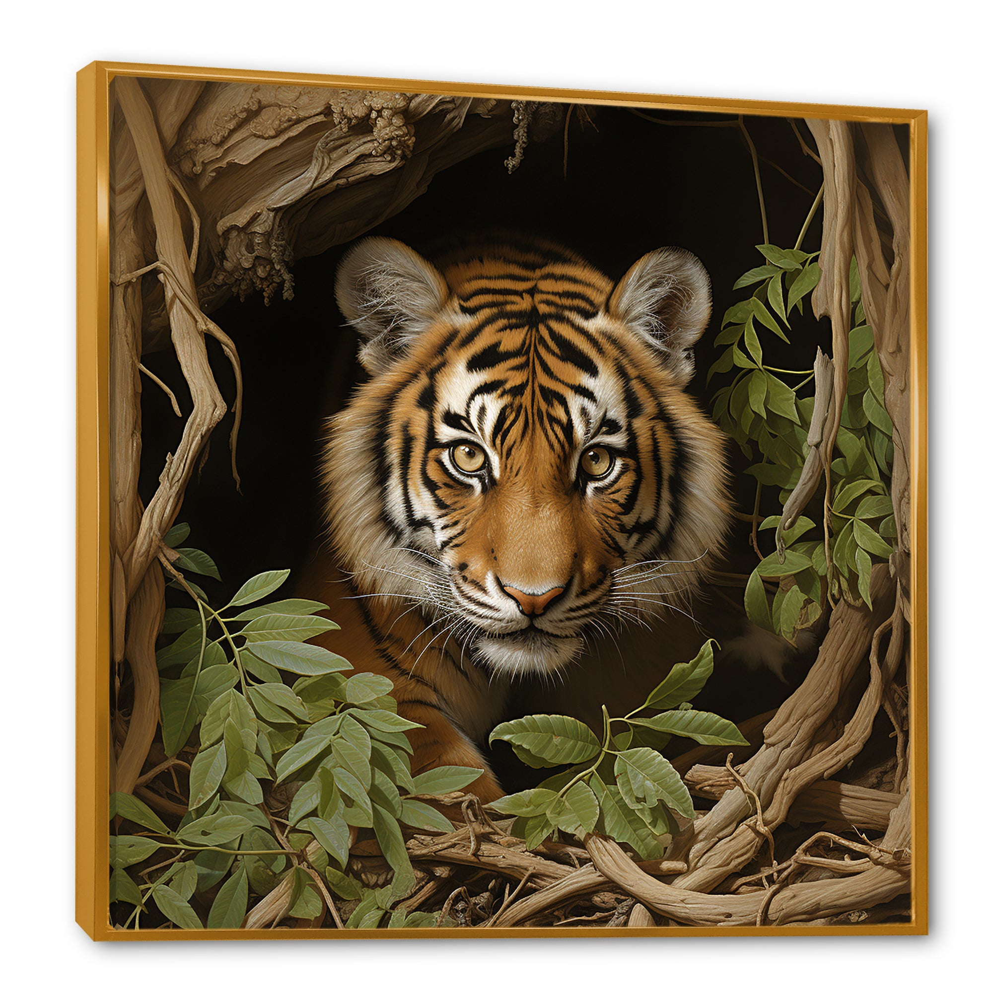 Brown jungle Tiger portrait - Tiger Wall Decor