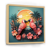 Pink Tropical Toucans - Bird Floral Wall Art Prints