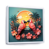 Pink Tropical Toucans - Bird Floral Wall Art Prints