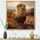 Lions Savannah horizon - Lion Canvas Wall Art