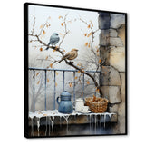 Snowy birds window views - Bird Wall Decor