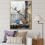 Snowy birds window views - Bird Wall Decor