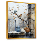 Snowy birds window views - Bird Wall Decor