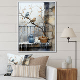 Snowy birds window views - Bird Wall Decor