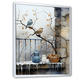Snowy birds window views - Bird Wall Decor