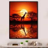 Savanna Safari Adventure giraffe - Giraffe Canvas Wall Art